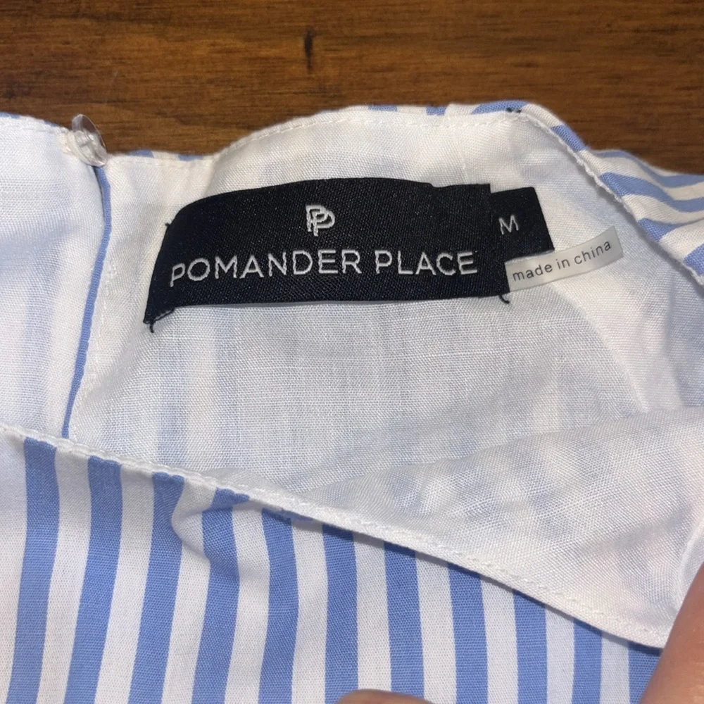 Pomander Place Striped Peplum Blouse - Picture 3 of 6